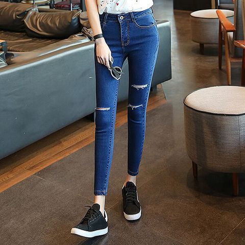 Quần jeans nữ rách cá tính ALE 60153SK SID52825